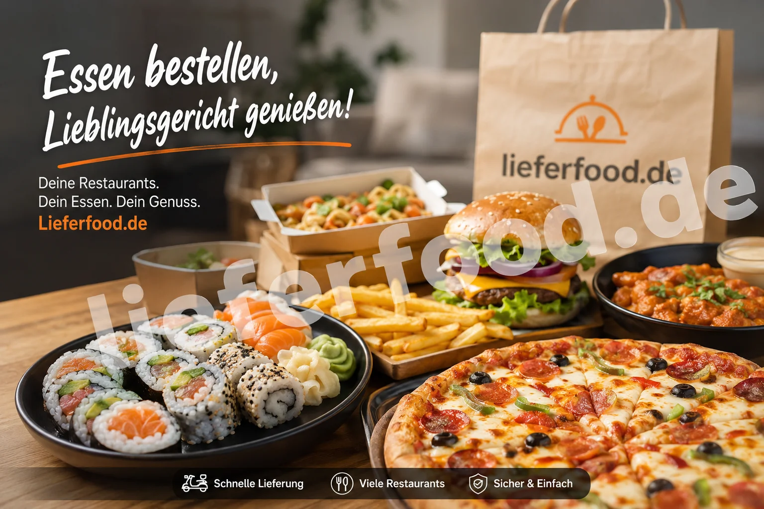 Essen bestellen in Deutschland: Food Delivery einfach, schnell und bequem mit Lieferfood